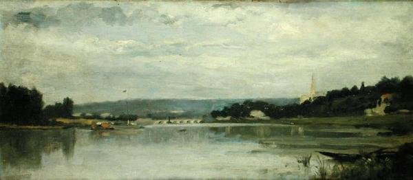 På bredden af Seinen ved Saint-Cloud, ca. 1880 af Stanislas Victor Edouard Lepine