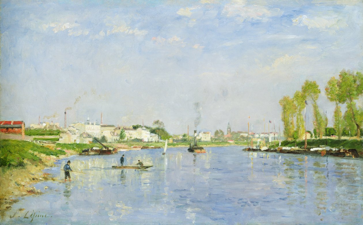 Canal Saint-Denis af Stanislas Victor Edouard Lepine