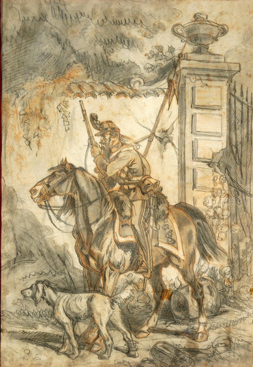 Lancers på patrulje, Illustration af Stanislao Grimaldi del Poggetto af Stanislas Grimaldi del Poggetto