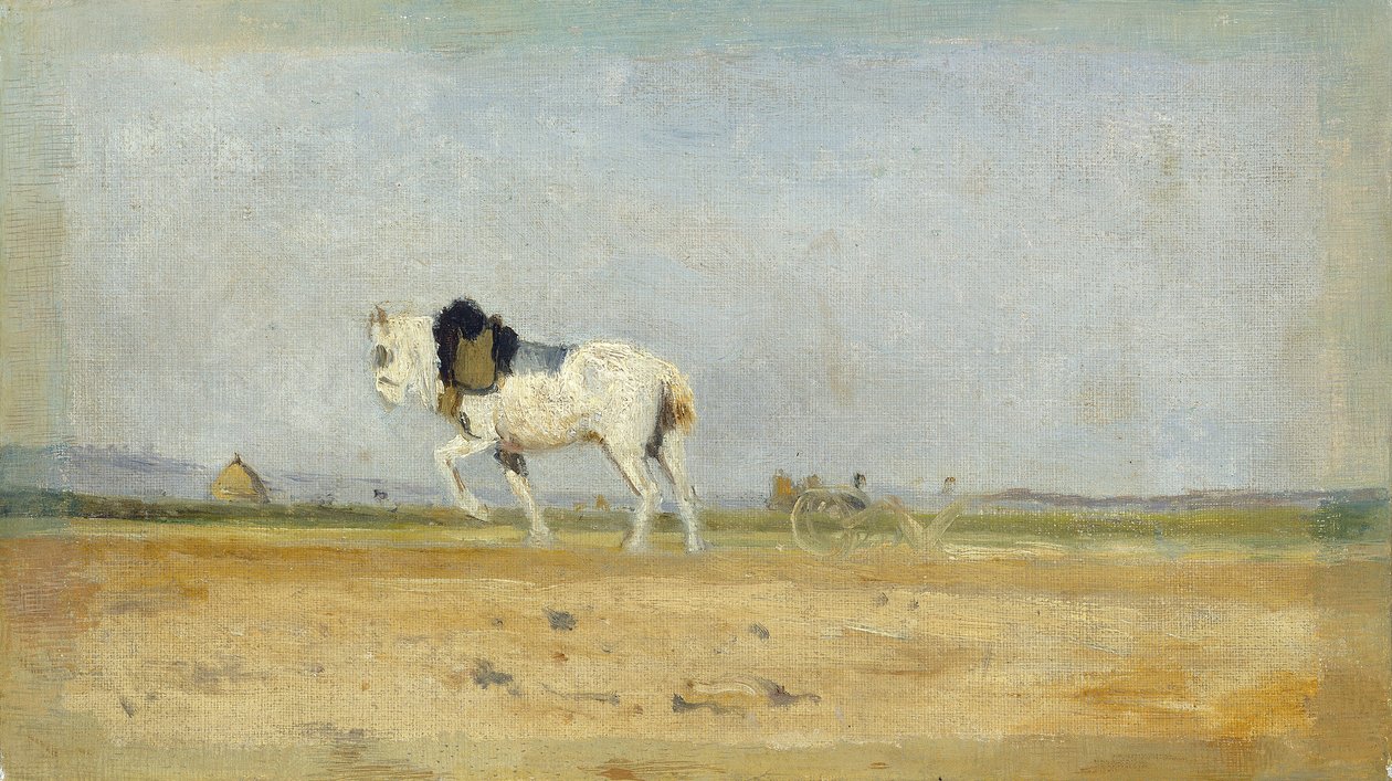 En plovhest på en mark, 18701874. af Stanislas Lepine