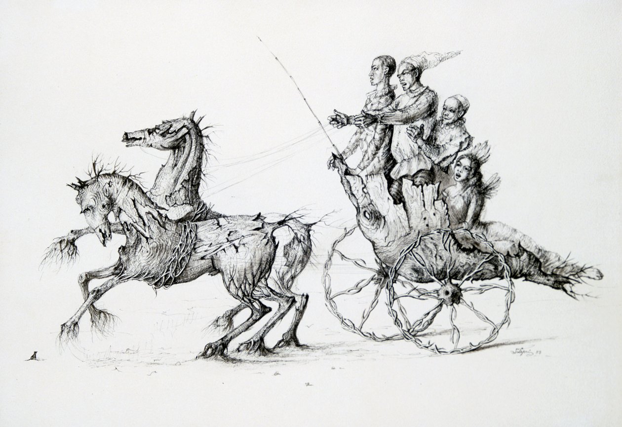 Død i Barouche, c1850-1890 af Stanislas Lepine
