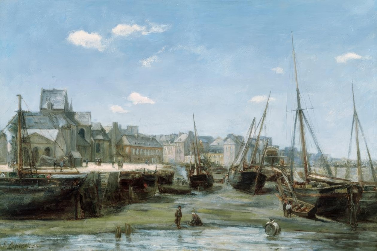Havn ved lavvande af Stanislas Lepine