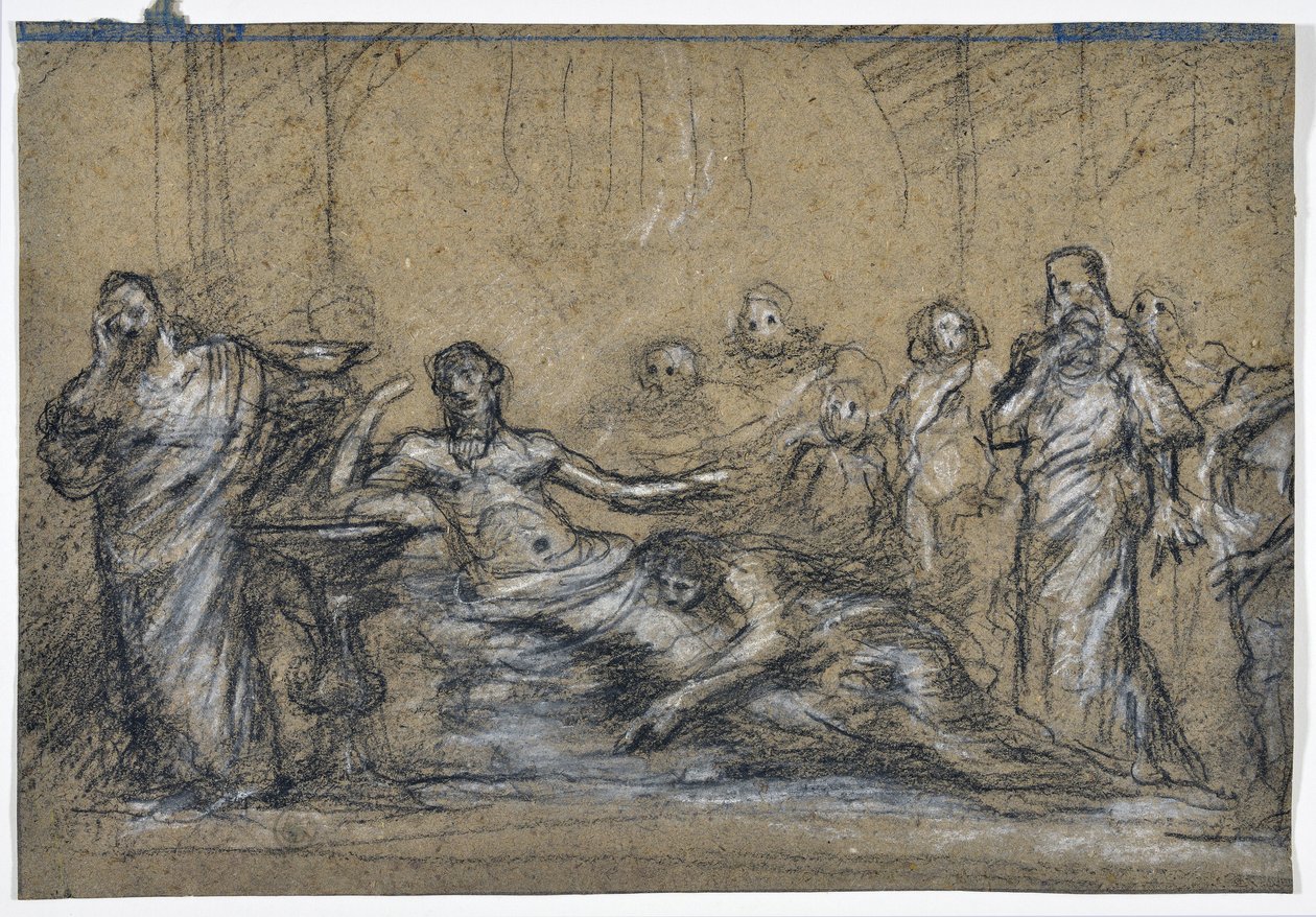 Ancient Scene Study (tegning) af Stanislas Torrents y de Amat