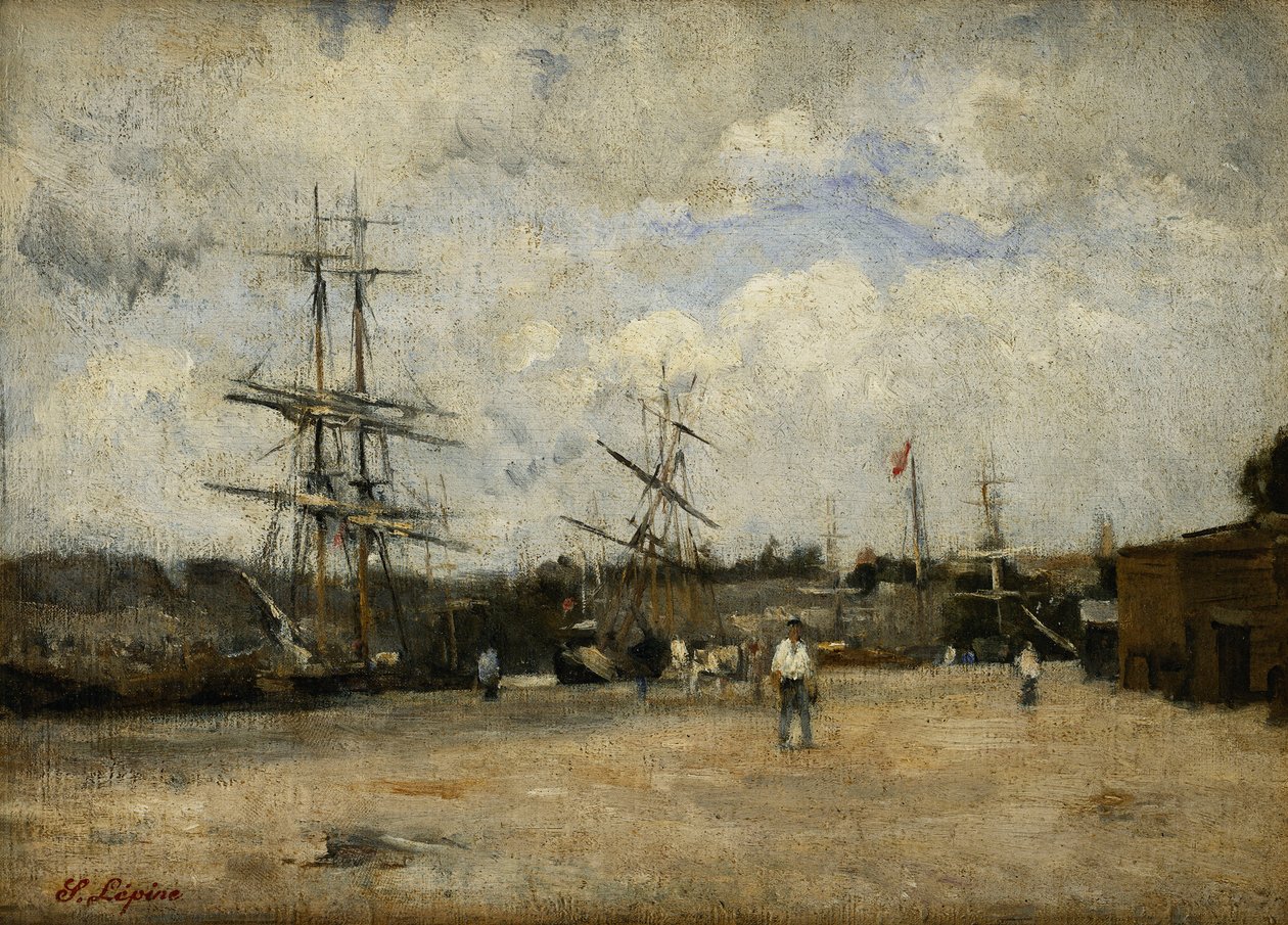 Rouen Havn; Le Port de Rouen, af Stanislas Victor Edouard Lepine