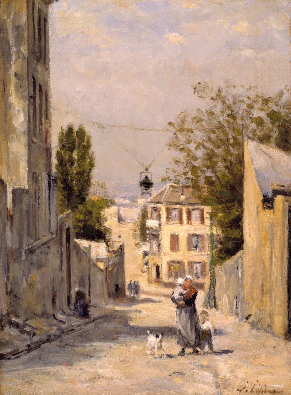 Rue de Norvins, Montmartre af Stanislas Victor Edouard Lepine