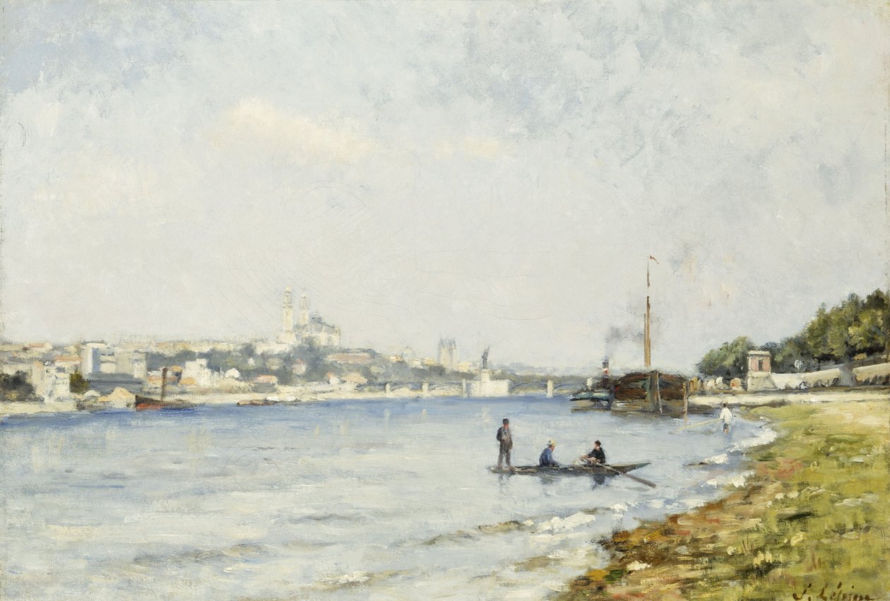Seinen ved Passy, ca. 1880 (olie på lærred) af Stanislas Victor Edouard Lepine