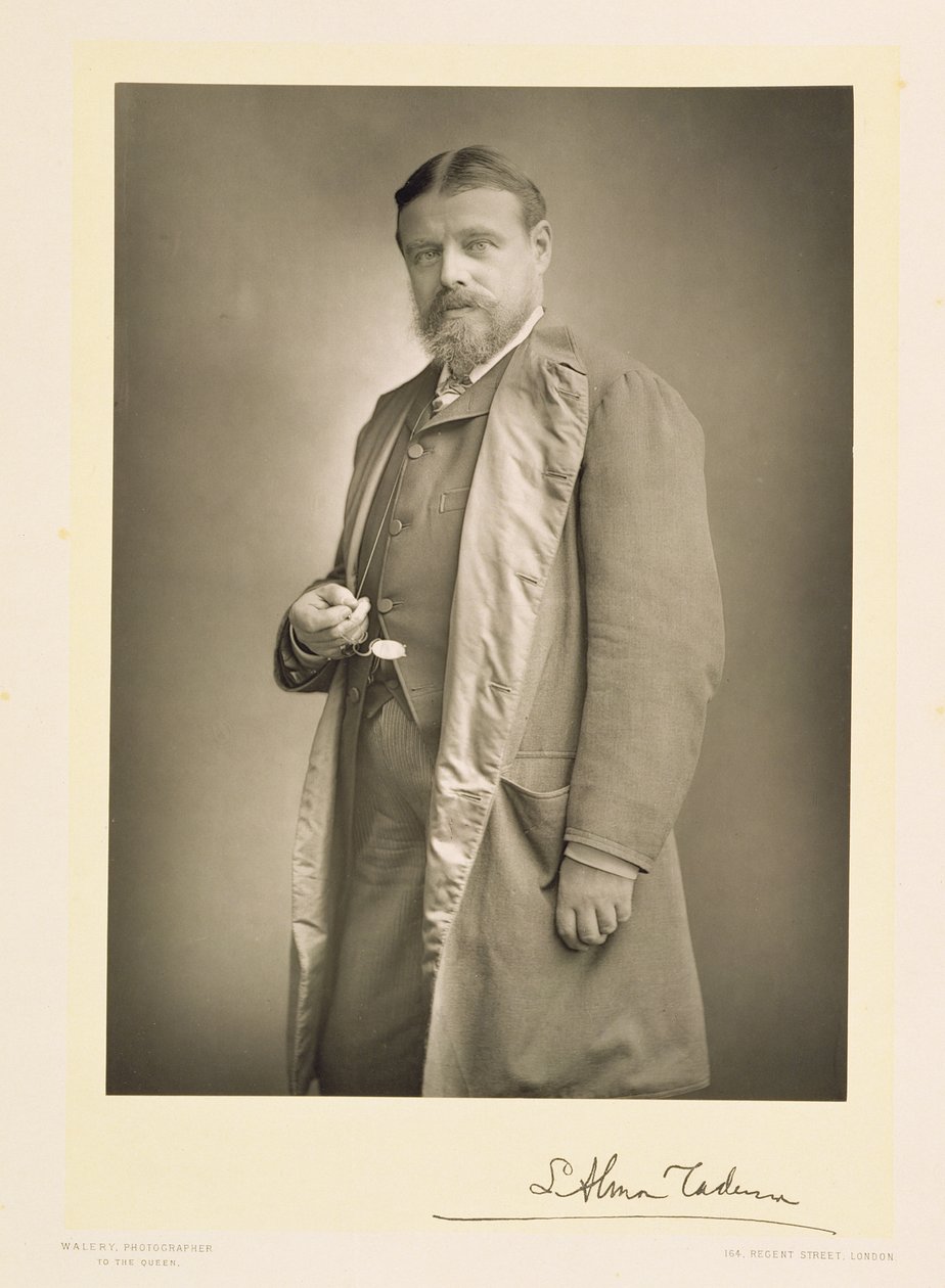 Sir Lawrence Alma-Tadema (1836-1912), maler, portrætfotografi af Stanislaus Walery