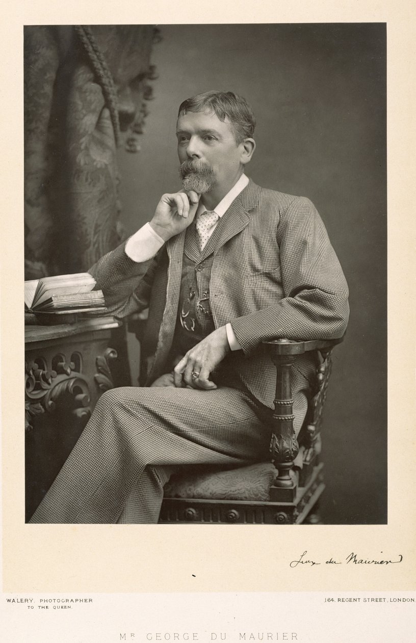 George du Maurier (1834-96), kunstner, tegner og romanforfatter, portrætfoto af Stanislaus Walery
