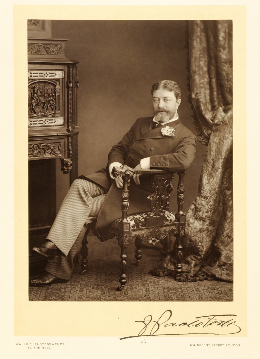 Sir Francesco Paolo Tosti (1847-1916), sangkomponist, portrætfotografi af Stanislaus Walery