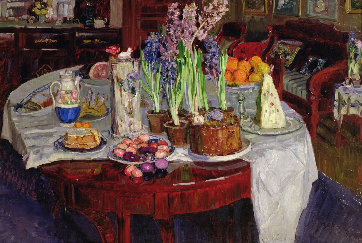 Påskebord, 1915 af Stanislav Julianovic Zukovskij