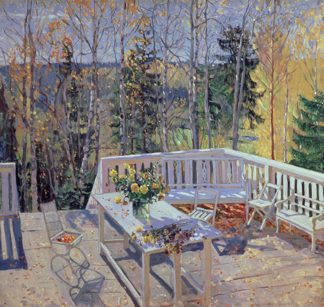 Øde terrasse, 1911 af Stanislav Schukovsky