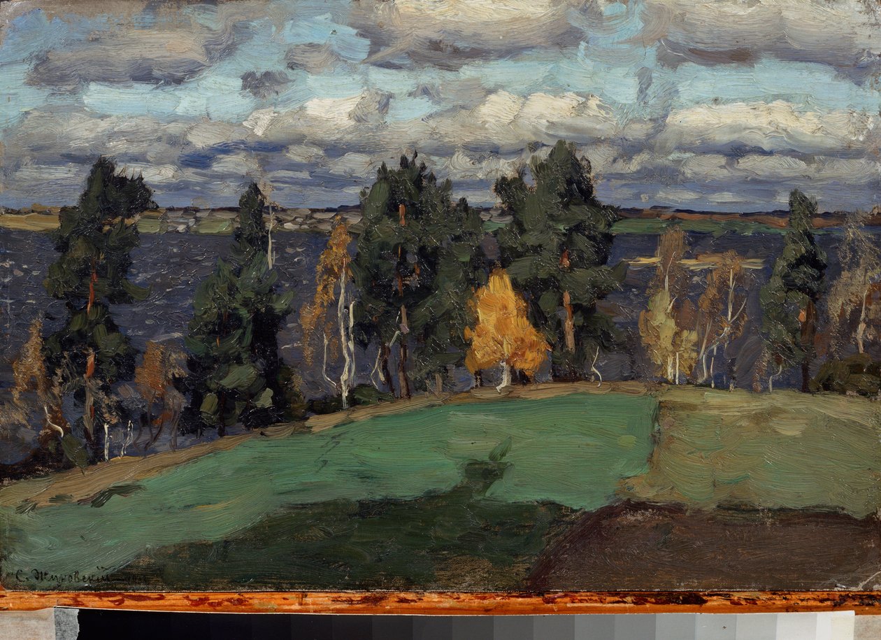 Efterår. Maleri af Stanislav Yulianovich Zhukovsky (Zhukovsky) (1873-1944), olie på lærred af Stanislav Joulianovitch Joukovski