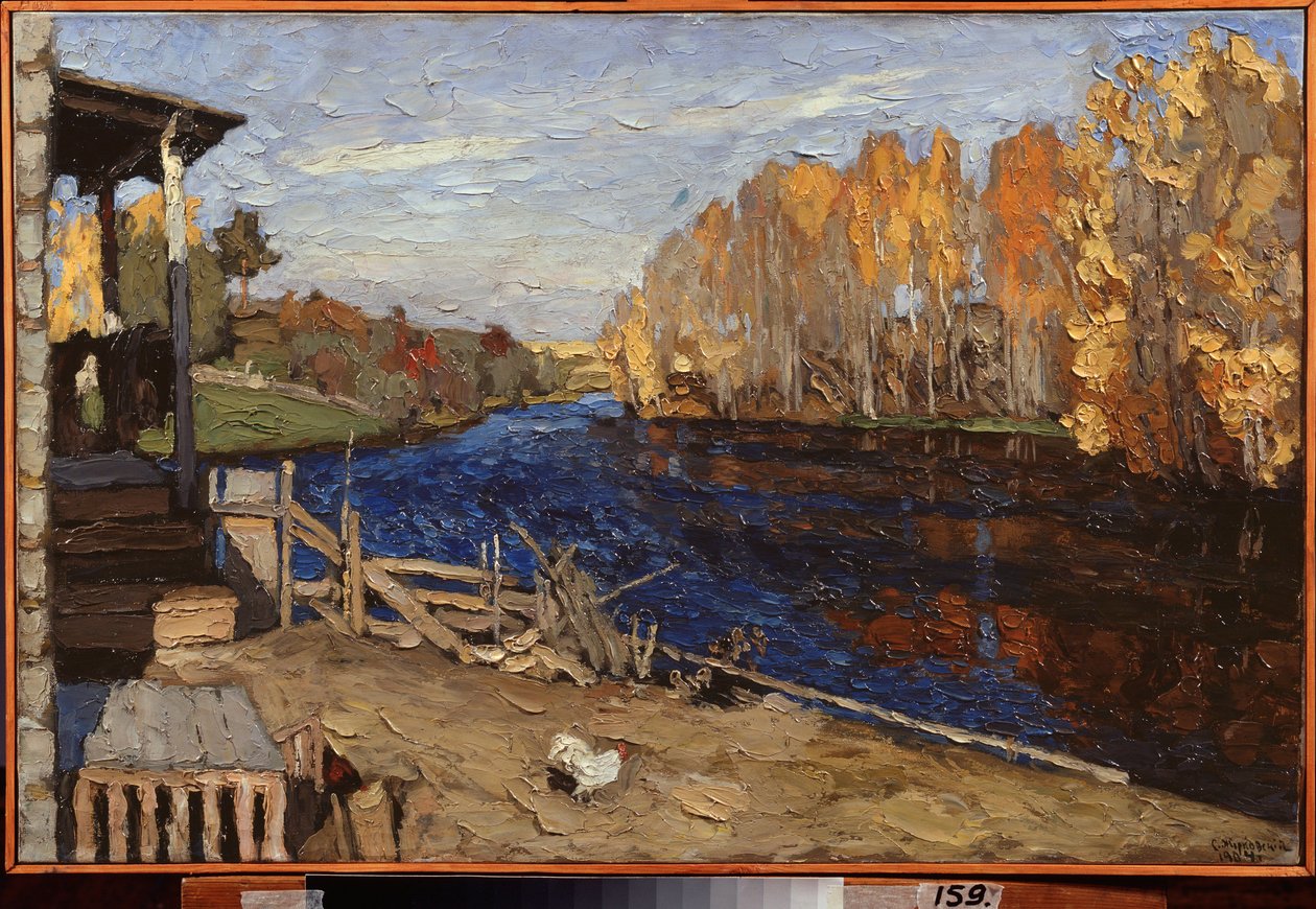 Efterår. Maleri af Stanislav Yulianovich Zhukovsky (Zhukovsky) (1873-1944), olie på lærred af Stanislav Joulianovitch Joukovski