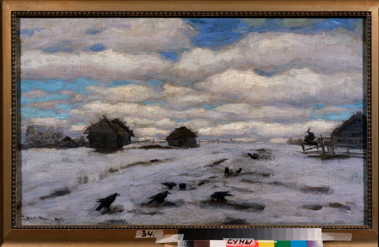 Degel. Peinture af Stanislav Yulianovich Zhukovsky (Joukovsky) (1873-1944), huile sir toile af Stanislav Joulianovitch Joukovski