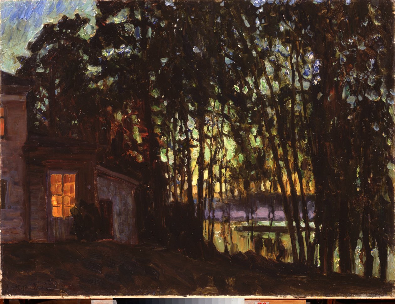 juli nat. Maleri af Stanislav Yulianovich Zhukovsky (Zhukovsky) (1873-1944), olie på lærred af Stanislav Joulianovitch Joukovski