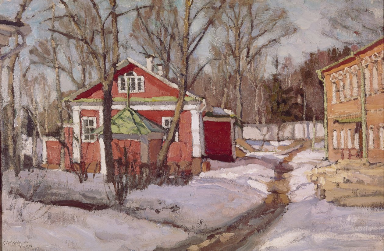Landejendom om vinteren, 1904 af Stanislav Julianovic Zukovskij