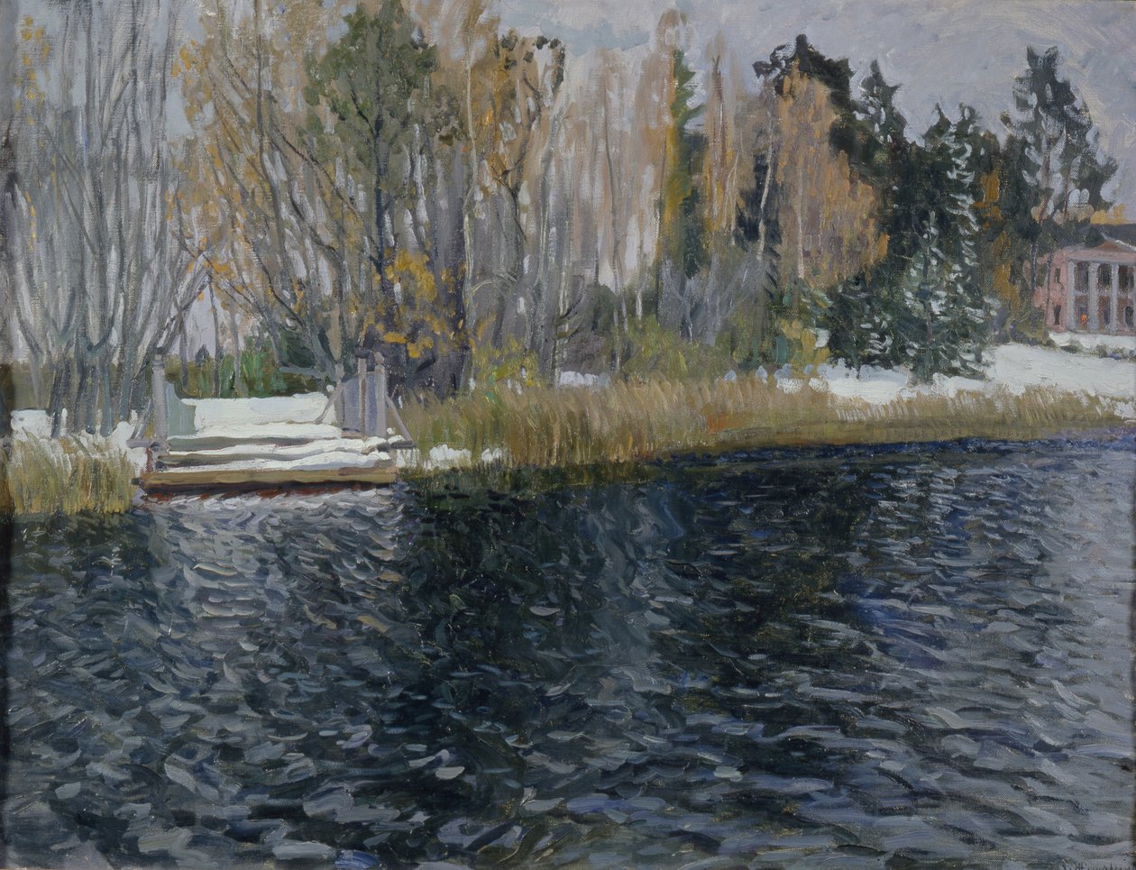 Første sne, begyndelsen af det 20. århundrede. af Stanislav Julianovic Zukovskij