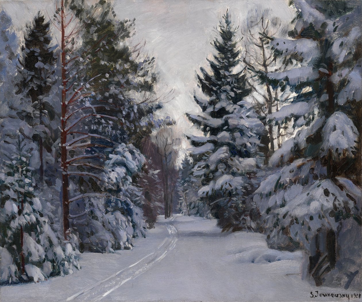 Spor i sneen, 1928 af Stanislav Julianovic Zukovskij