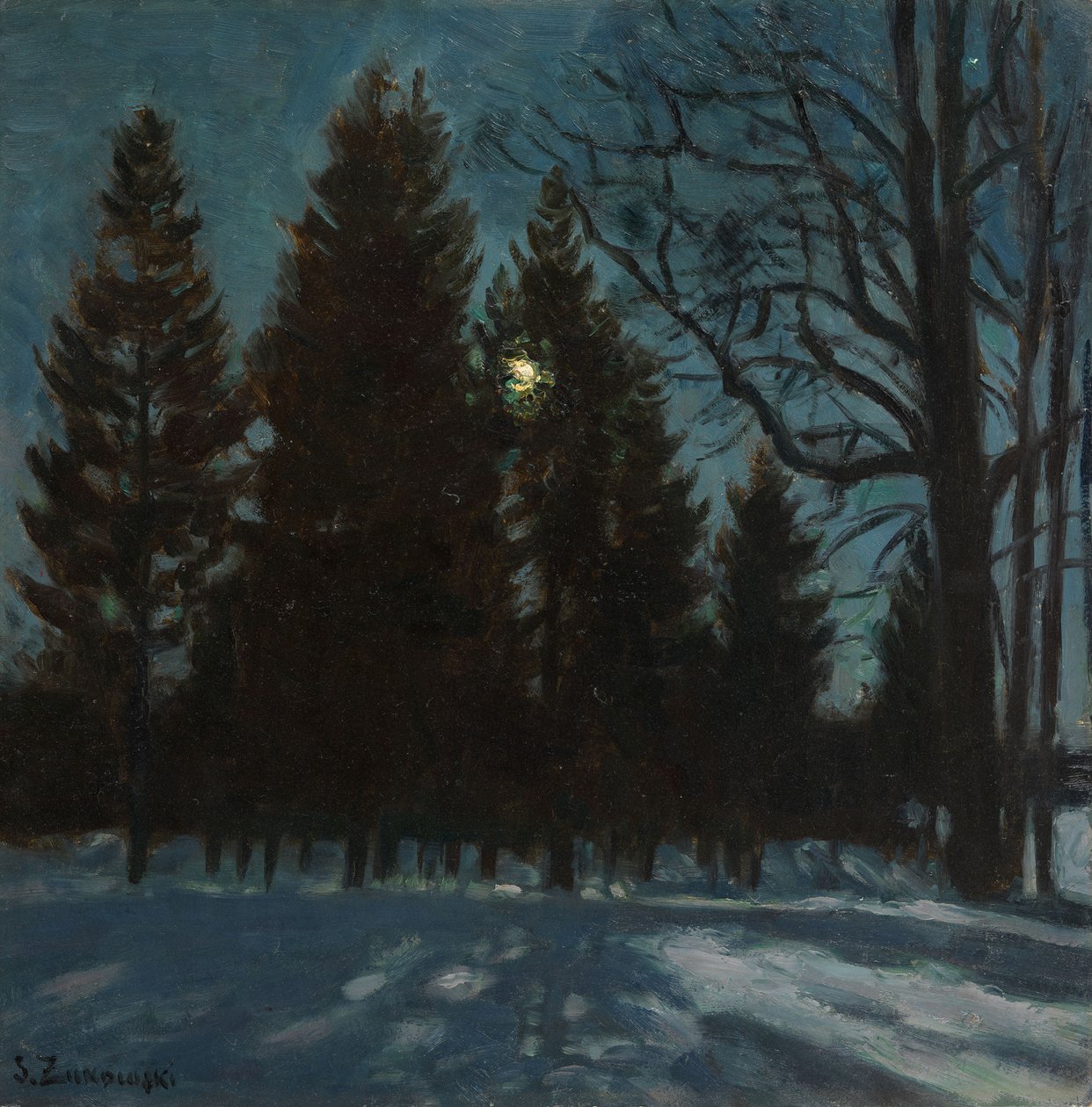 Vinternat, 1931 af Stanislav Julianovic Zukovskij
