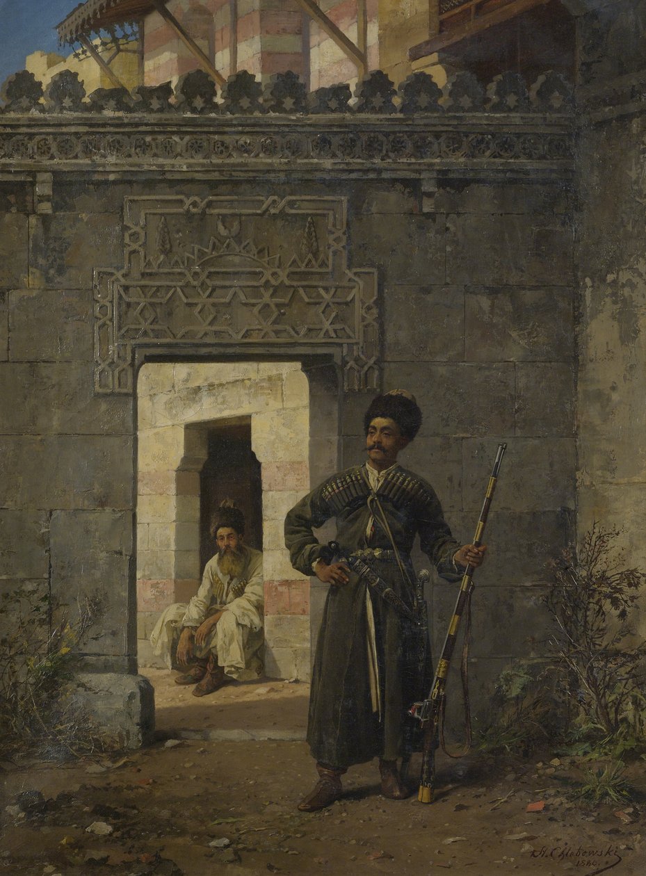 De tjerkassiske vagter, 1880 af Stanislav Khlebovsky
