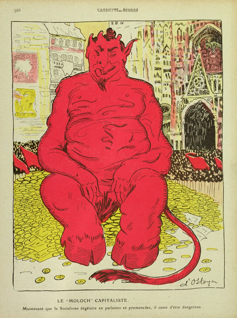 The Capitalist Moloch, fra LAssiette au Beurre, 27. august 1910 af Stanislav Ostoja Chrostovski