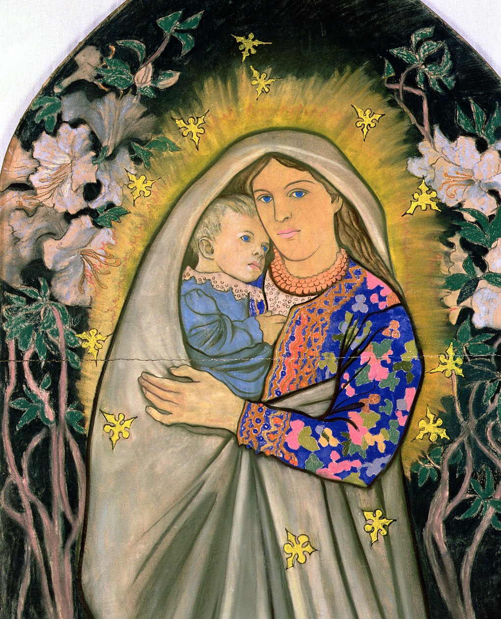 Rural Madonna, 1904 (pastel på pap) af Stanislaw Wyspianski