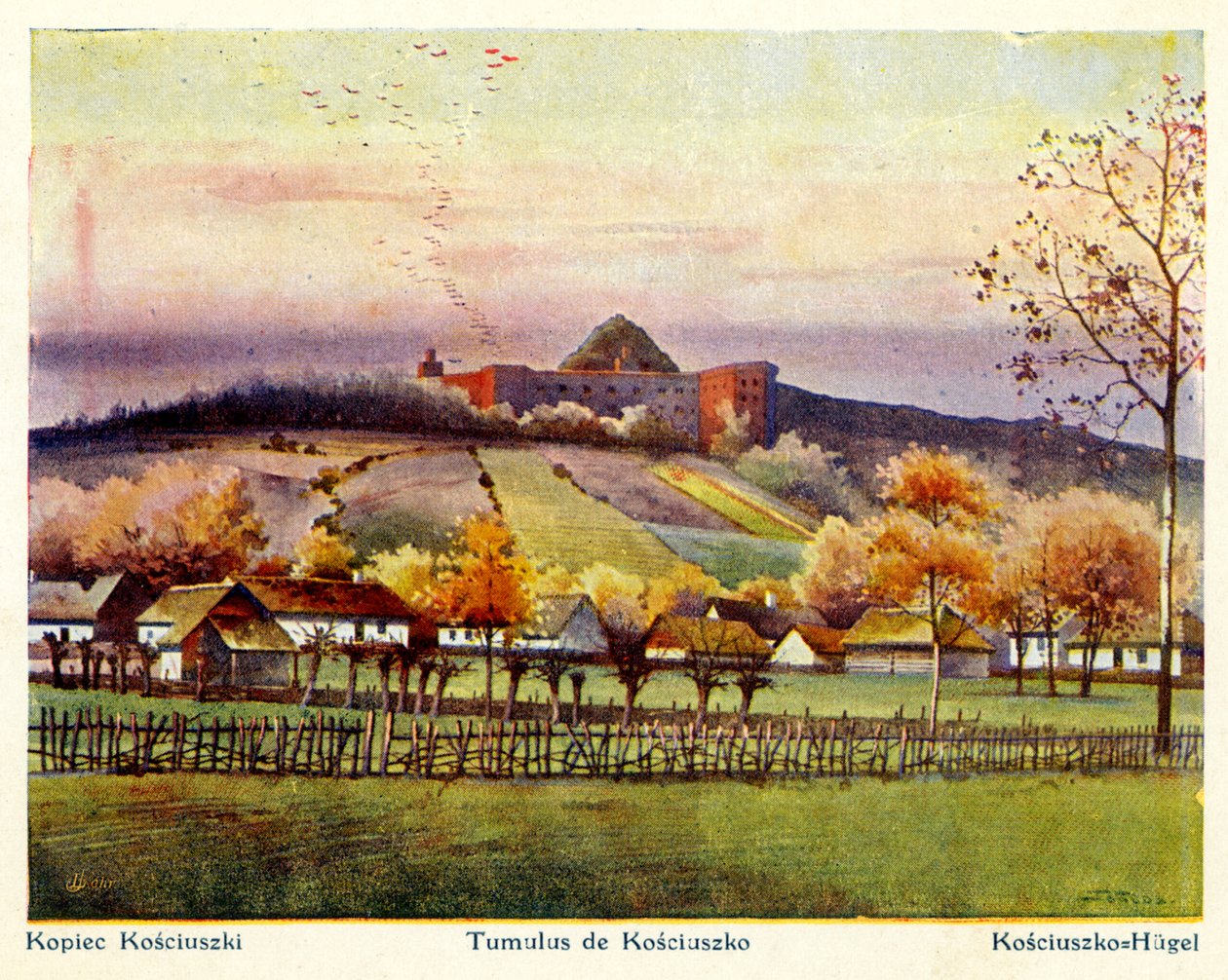 Krakow, Polen, landskab, begyndelsen af det 20. århundrede (postkort) af Stanislaw Tondos
