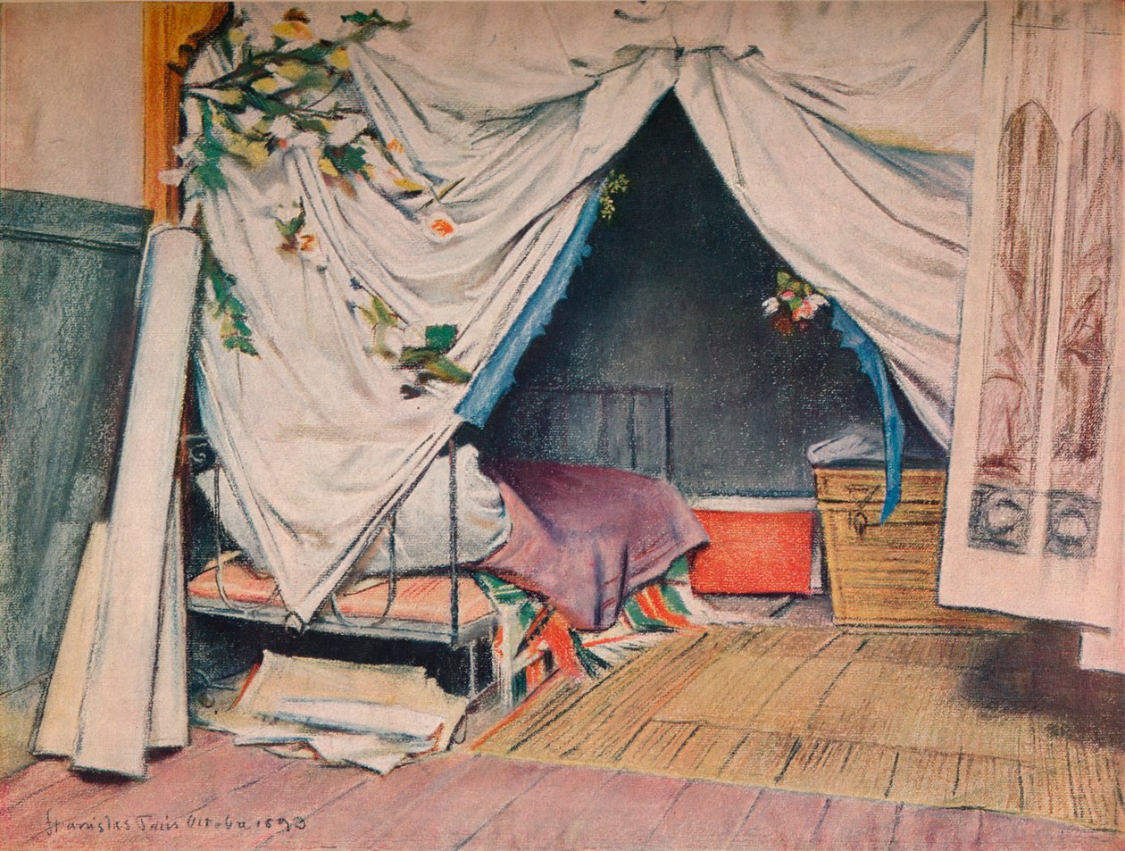 The Artists Paris Studio, 1893 af Stanislaw Wyspianski