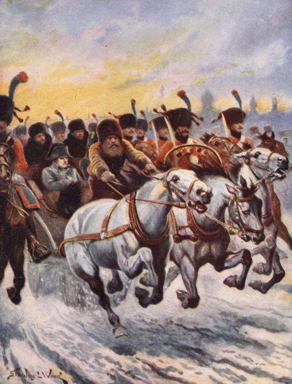 Napoleon ved tilbagetoget fra Moskva af Stanley L. Wood