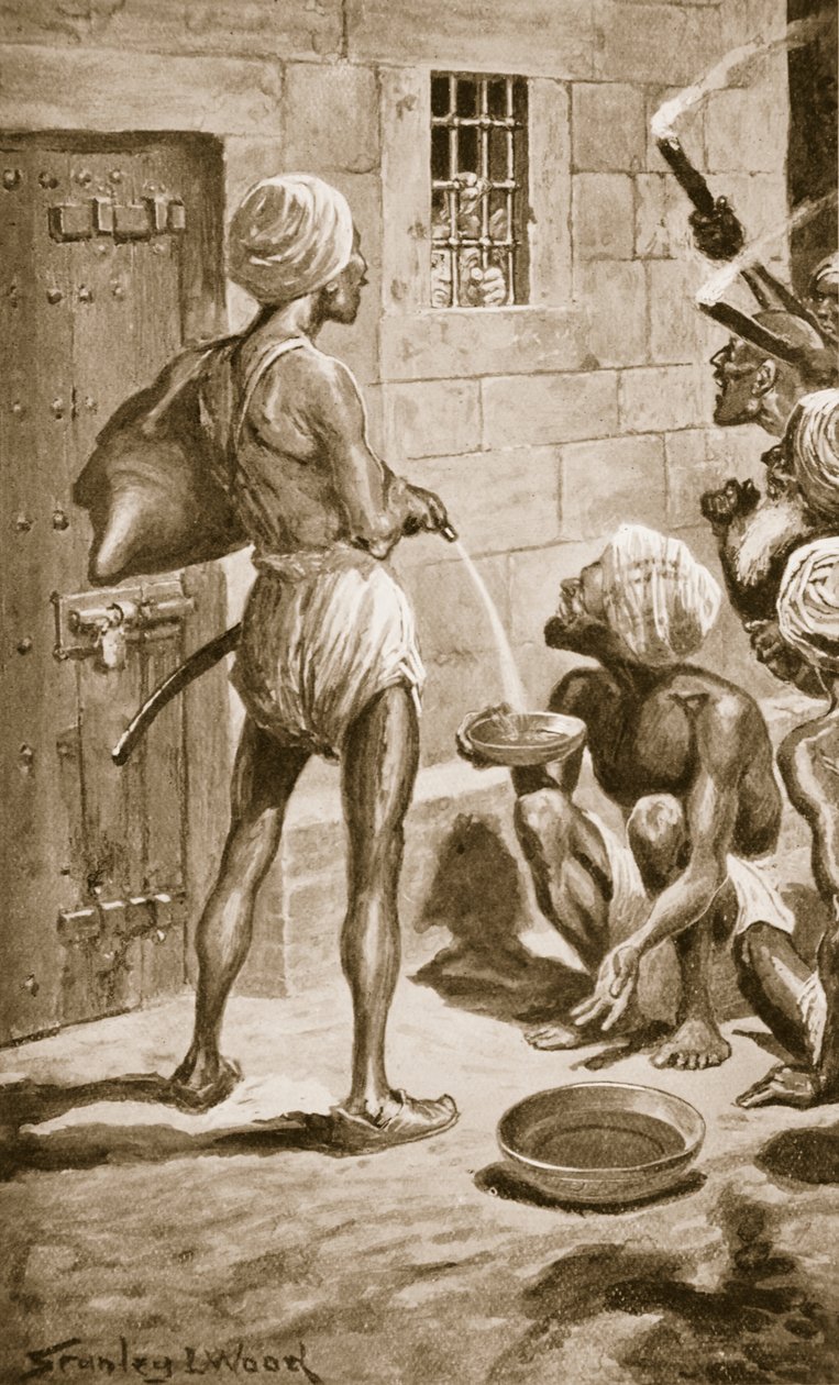 The Black Hole, Old Fort William, 18. juni, 1756, illustration fra 