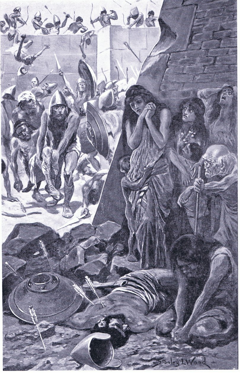 Tyrus belejret af Nebukadnezar af Babylon af Stanley L. Wood