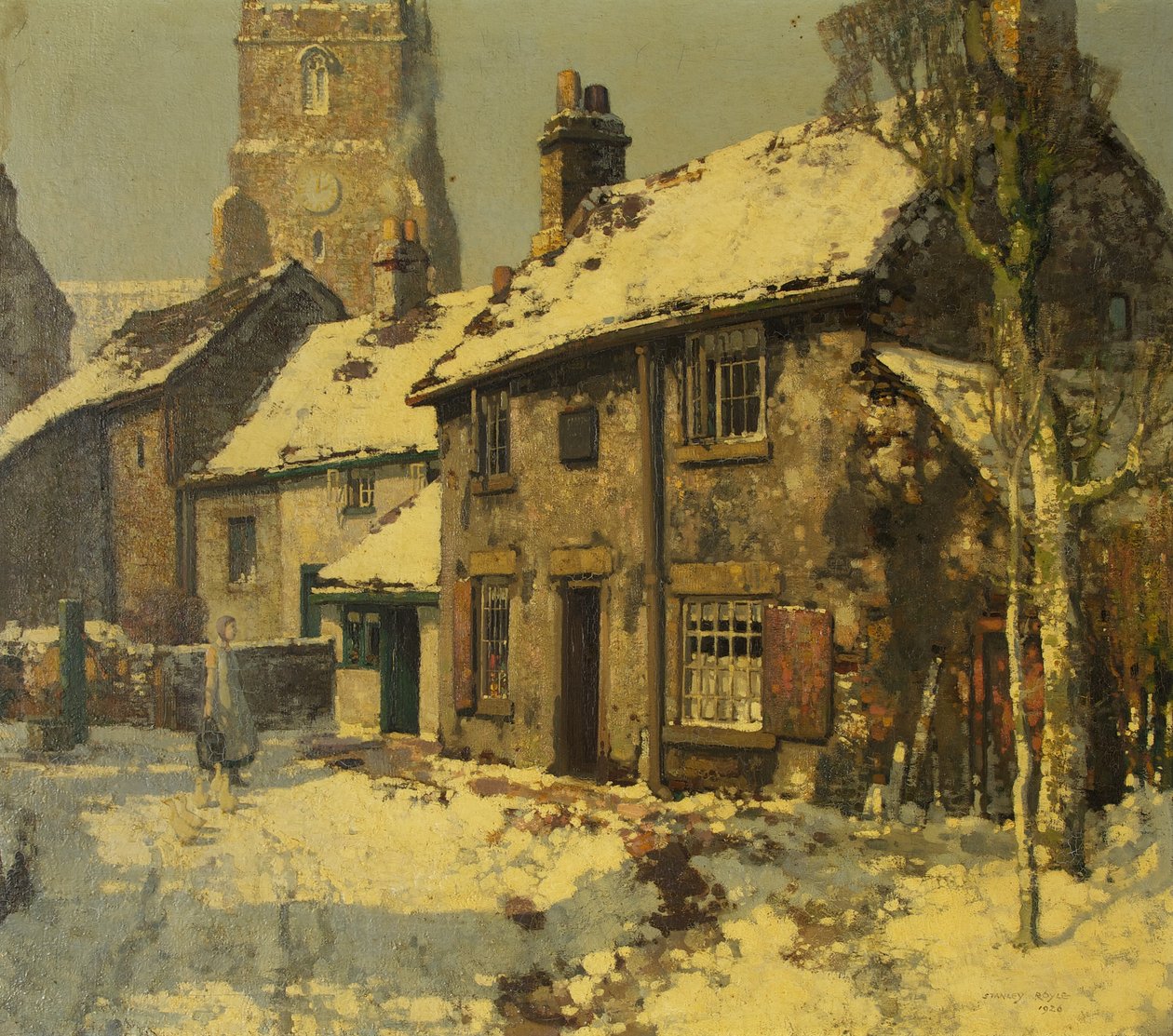 Village Street, vinter af Stanley Lloyd