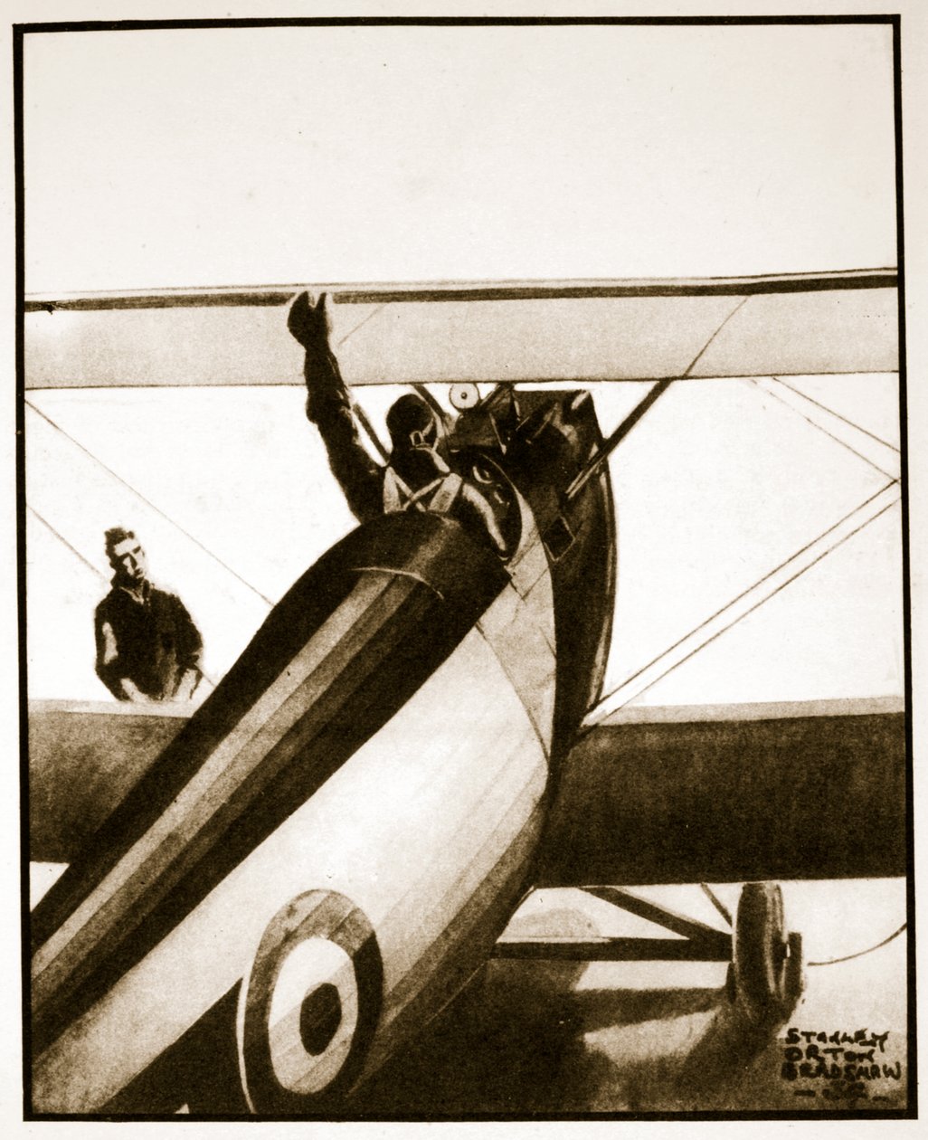 Chocks away, illustration fra 