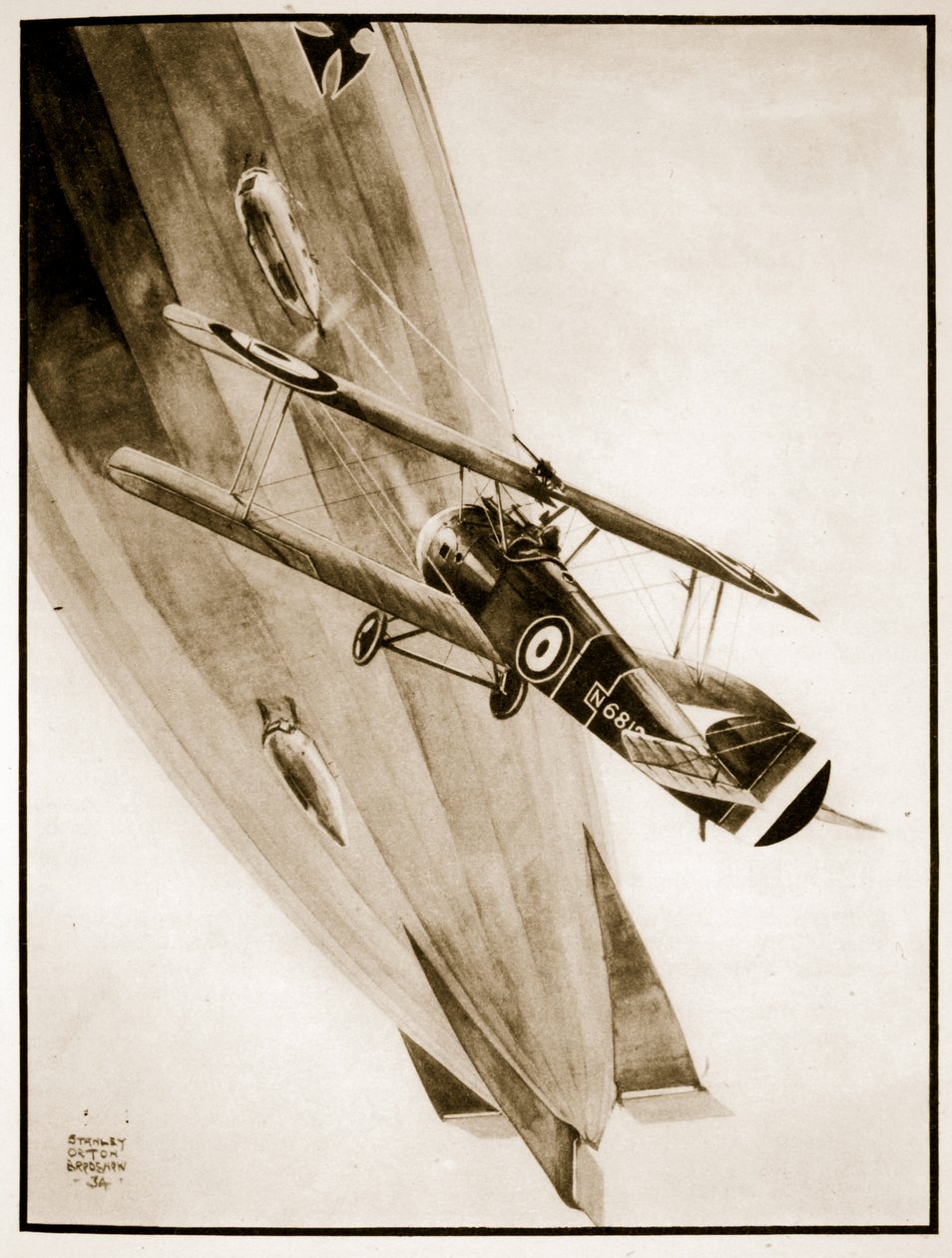 L.T. Culley Gets His Zeppelin, illustration fra 