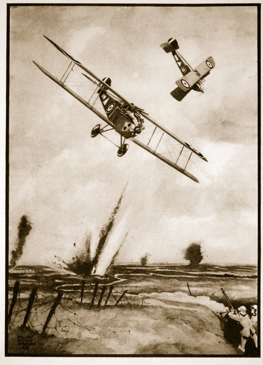 Trench Strafing, illustration fra 