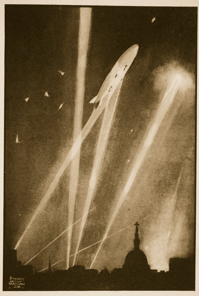 Zeppelin Raid on London, illustration fra 