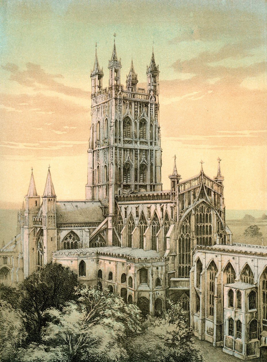 Gloucester Cathedral, Gloucestershire, c1870 af Stannard and Son