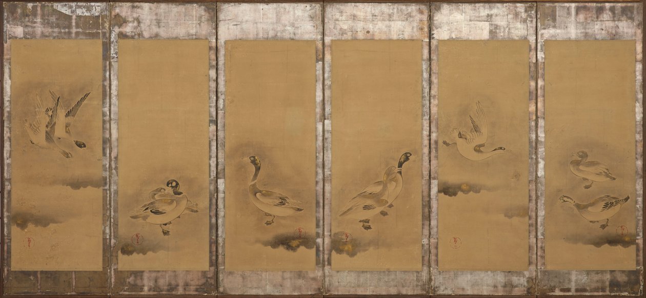 Vilde gæs, Momoyama eller Edo periode, 1568-1640. af Sôtatsu
