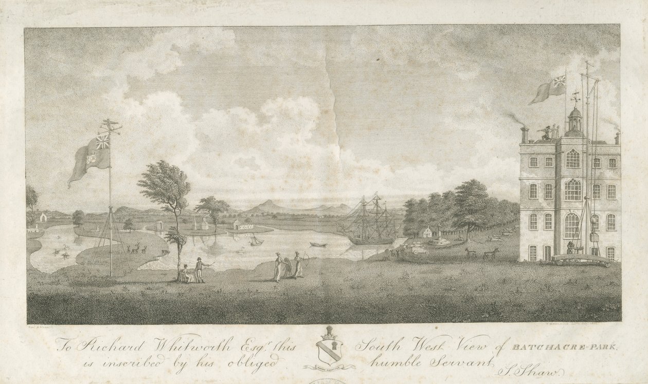 Batchacre Park House: gravering af Stebbing Shaw