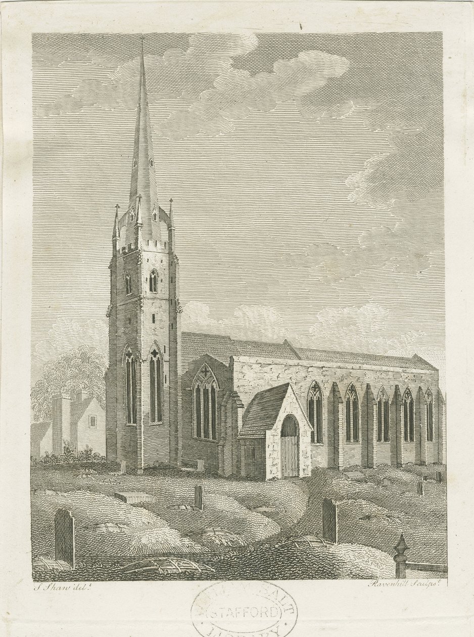 Clifton Campville Church: gravering, nd [c 1790] (tryk) af Stebbing Shaw