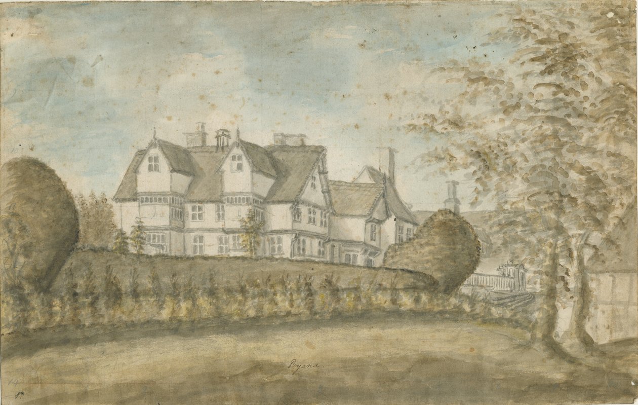 Eccleshall - Biana Hall: water color painting, nd [1795] dani af Stebbing Shaw