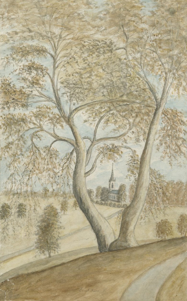 Great Barr Chapel: water color painting, nd [1762-1802] dani af Stebbing Shaw