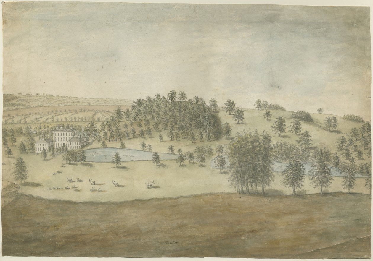 Himley Hall: water color painting, nd [1762-1798] dani af Stebbing Shaw