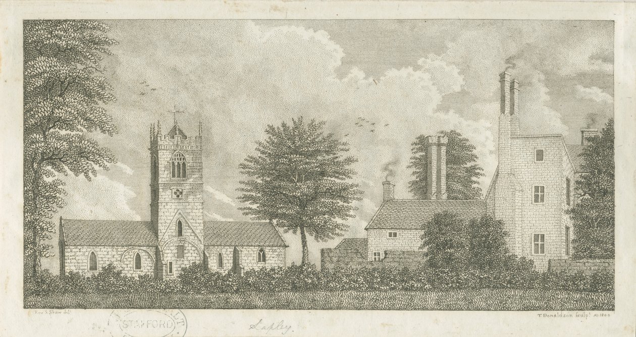 Lapley Church: gravering af Stebbing Shaw