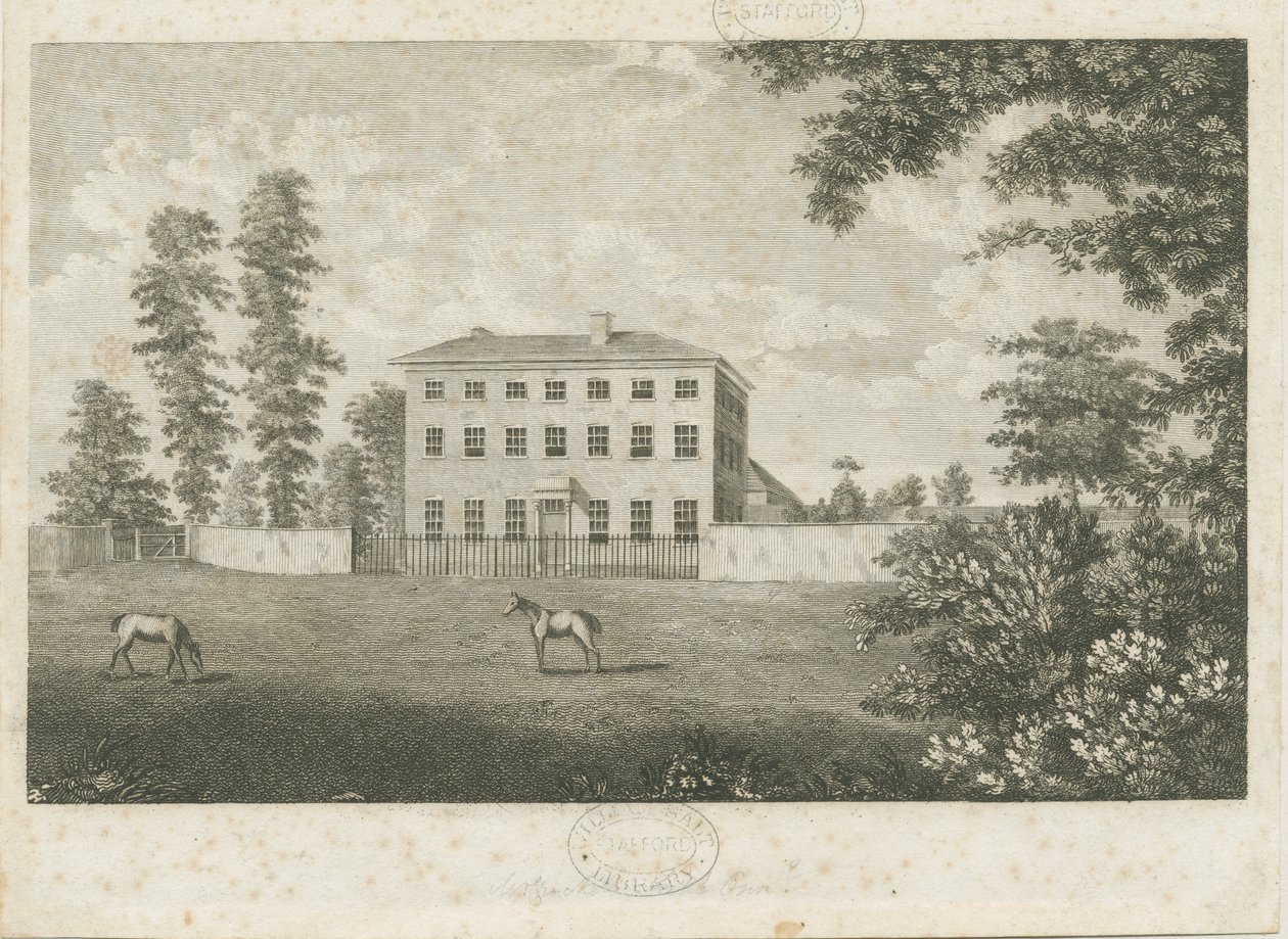 Lille Onn Hall: streggravering, nd [1762-1802] af Stebbing Shaw