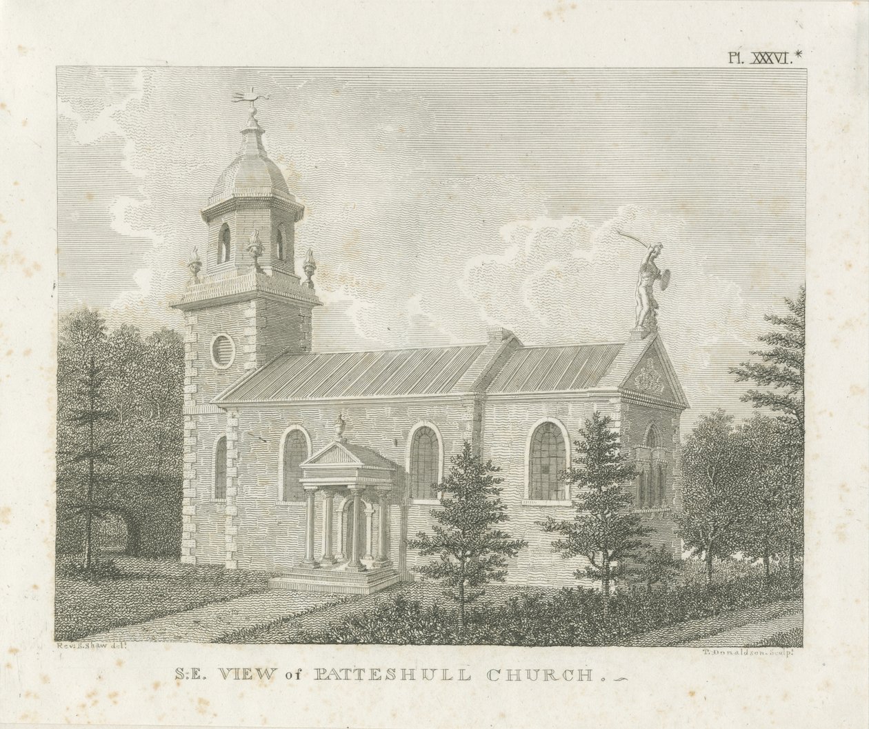 Patshull Church: gravering, nd [1762-1802] af Stebbing Shaw