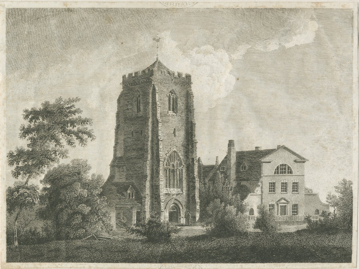 Ranton Abbey [Priory]: gravering og [slutningen af det 18. århundrede] (tryk) af Stebbing Shaw