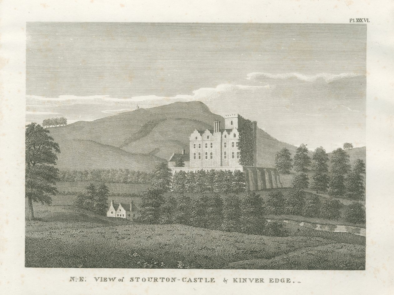 Stourton Castle og Kinver Edge: gravering, nd [1799] (tryk) af Stebbing Shaw