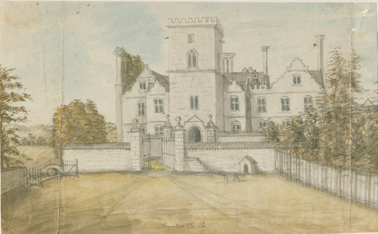 Stourton Castle: gravering, nd [1762-1798] af Stebbing Shaw