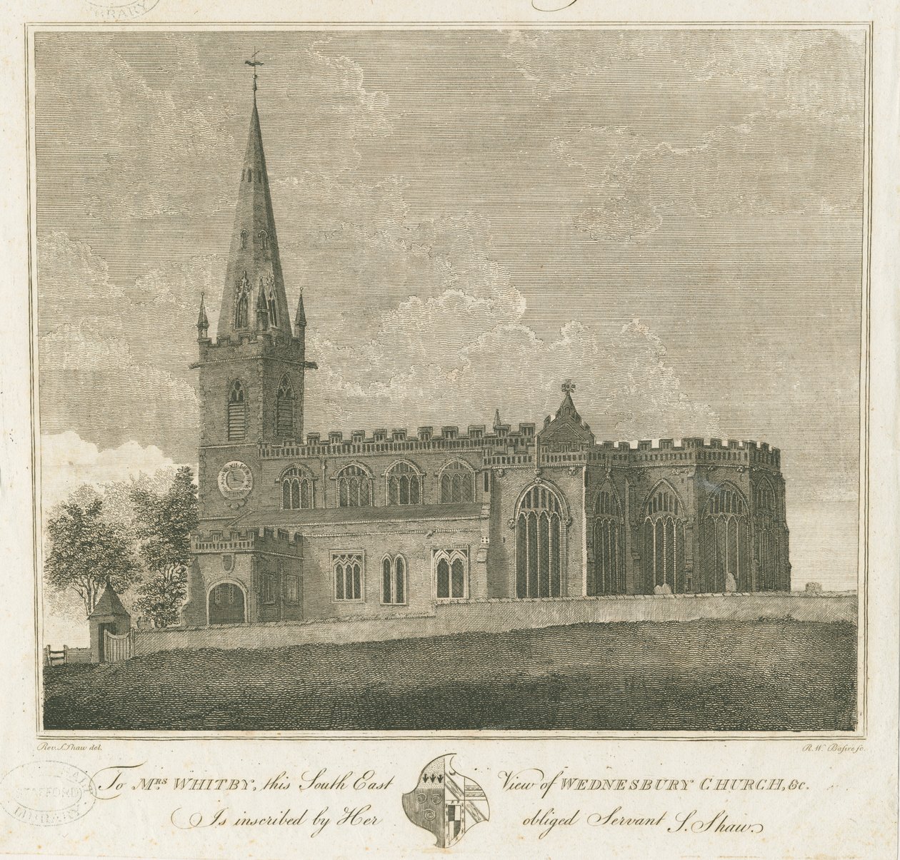 Wednesbury Church: gravering, nd [1762-1802] af Stebbing Shaw